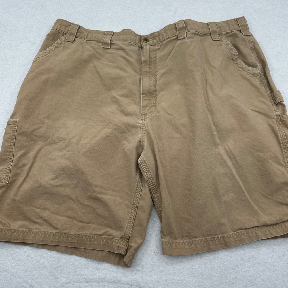 Carhartt Mens B147 DKH Original Fit Canvas Work Shorts Khaki Tan Size 48